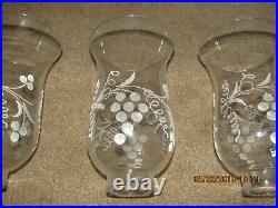 2 -2l Brass Sconces 12x12-2 Sets Of Perfect Glass Shades Exc Cond Undamaged