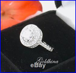 2.70ct White D/VVS1 Diamond Bridal Set Engagement/Wedding Ring 10k Pure Gold