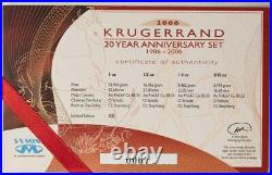 2006 South Africa Krugerrand 20 Year Anniversary Set #67 22K Gold Pure dc-1224