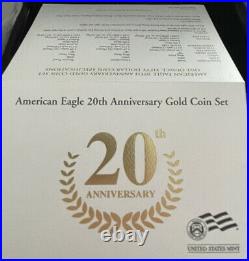 2006-W $50 Gold Eagle 20th Anniversary 3 Coin Set NGC PF&MS 70 Perfect Set & OGP