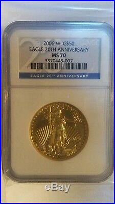 2006 w Gold 3 coin American Eagle set 20th Anniversary NGC 70 Perfect 70s