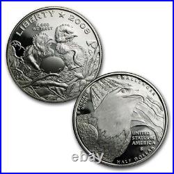 2008 Bald Eagle 3 Coin Set $5 Proof Gold, $1 Proof Silver, 50C clad proof withOGP