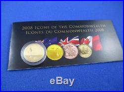 2008 Kangaroo at SUNSET Gold Proof Coin. 1/5 oz 99.99% Pure Gold. Ex Icons Set
