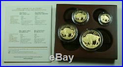 2008-W Buffalo 4 Coin 9999 Pure Gold Proof Coin Set in Box with COA