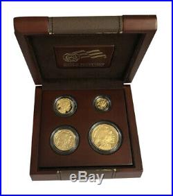 2008-W Buffalo 4 Coin. 9999 Pure Gold Proof Coin Set in Box withCOA