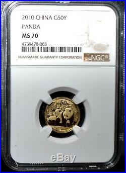 2010 China Gold Panda Mint Set NGC/NCS MS70 Perfect Set & Rare