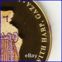 2012 Holy Land Ancient Mosaics Set of 8 Color Medal, each 1oz Pure Gold, Orig Box