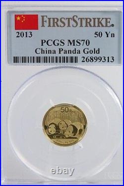2013 China 1.9 Oz Pure Gold Panda Prestige 6 Coins Set Pcgs Ms 70 First Strike