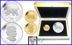 2013 Pure $10 Gold And $8 Silver 2-coin Set Polar Bear (13326)