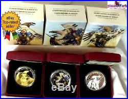 2014 $20 99.99% Pure Silver Legend Of Nanaboozhoo COMPLETE set Color+Gold Plate