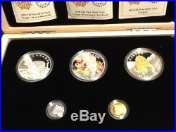 2014 Cougar 5-Coin Pure Gold, Platinum and Silver Set