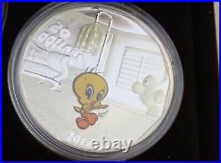 2015 $20 Looney Tunes 99.99% Pure Silver 4-Coin Set and Watch