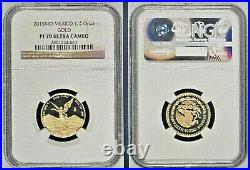 2015 Mexico Mo Proof Gold Libertad Perfect NGC PF 70 Ultra Cameo 5 Coin Set