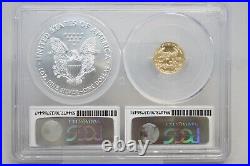 2016 Gold & Silver Eagle 30th anniversary Bimetallic set PCGS MS70 FDOI #5147