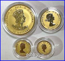 2016 gold maple leaf 4 coin set pure gold