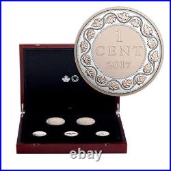 2017 1c Legacy of the Penny Pure Silver 5-Coin Set with Selective Rose Gold