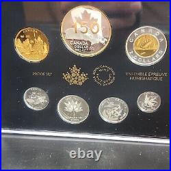 2017 CANADA 7 Pc Pure Silver Proof Set Coins Our Home & Native Land Gold Plated