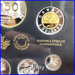2017 CANADA 7 Pc Pure Silver Proof Set Coins Our Home & Native Land Gold Plated
