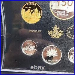 2017 CANADA 7 Pc Pure Silver Proof Set Coins Our Home & Native Land Gold Plated