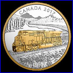 2017 Locomotives Across Canada SET of 3 X GOLD Plated 1 oz Pure SILVER $20 Coins