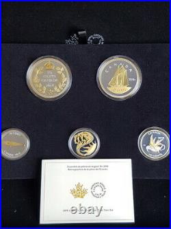 2018 Canada Pure Silver Gold-Plated 5-Coin Set Legacy of the Dime