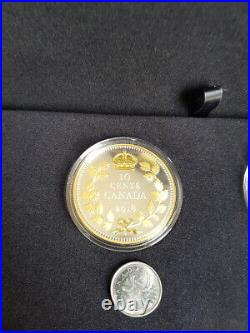 2018 Canada Pure Silver Gold-Plated 5-Coin Set Legacy of the Dime