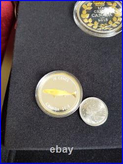 2018 Canada Pure Silver Gold-Plated 5-Coin Set Legacy of the Dime