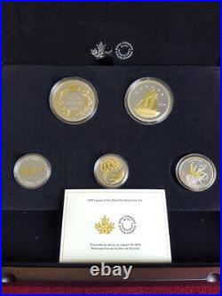 2018 Canada Pure Silver Gold-Plated 5-Coin Set Legacy of the Dime