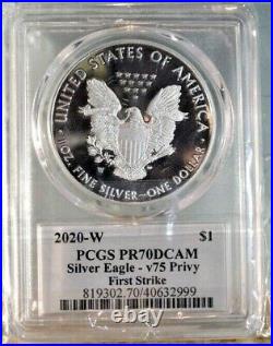 2020 V75 Privy WWII Anniversary Eagle(s) & Medal Perfect Set of 4 PCGS PR70 DCAM