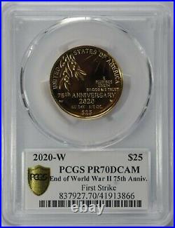 2020 v75 Privy WWII Anniversary Eagle(s) & Medal Perfect Set of 4 PCGS PR70 DCAM