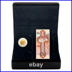 2021 Canada 1 oz. Gold-Plated Pure Silver Toonie Coin and $2 Bank Note Set