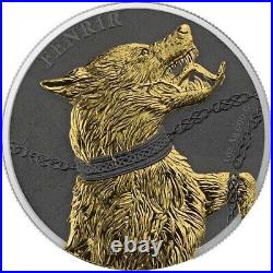 2022 Germania Beasts Fenrir Geminus Black/Gold 1 oz. 9999 Silver 2-Coin Set