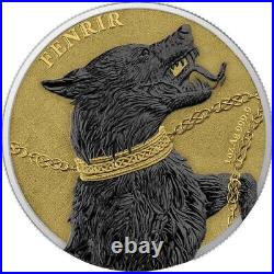 2022 Germania Beasts Fenrir Geminus Black/Gold 1 oz. 9999 Silver 2-Coin Set