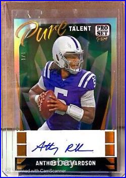 2023 Anthony Ricardson Pro Set Pure Talent GOLD 1/1 SSP Auto COLTS QB