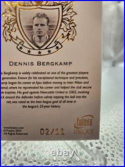 2023 Futera Dennis Bergkamp Legends Of Football Gold Frame /11