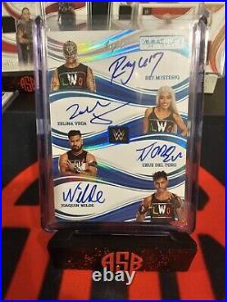 2023 Immaculate WWE 1/1 QUAD AUTO LWO Rey Mysterio Zelina Vega Del Toro Wilde