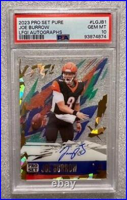 2023 Leaf Pro Set Pure Joe Burrow Auto LFG! Acetate Autograph /25 PSA 10 GEM