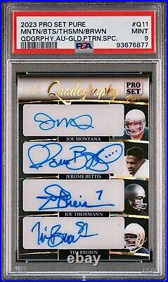 2023 Leaf Pro Set Pure Joe Montana Jerome Bettis Theismann Tim Brown Auto 1/2