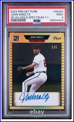 2023 Leaf Pro Set Pure John Smoltz Auto 89' Autograph Gold 1/1 Psa 9 Mint