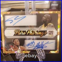 2023 Leaf Pro Set Shaquille O'neal Dikembe Mutembo Pure Pairings 1/2 GOLD