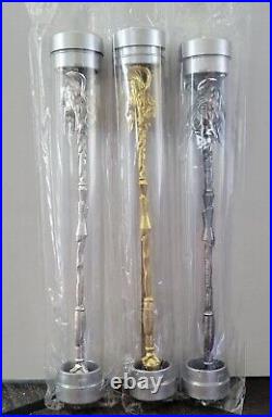 2024 Dragon Staffs FULL SET 1 oz 999 Silver with tubes BU/Antiqued/Gold Gilded