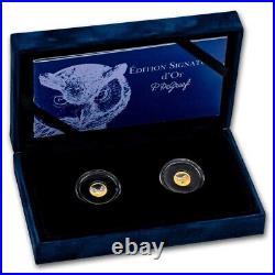 2024 Ivory Coast 2 gram Gold Edition Signature Owl 2-Coin Set