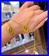 21K Real'Solid'Yellow'Gold'Twisted'Rope Ounce, Shape'Charms'Jewelry Set