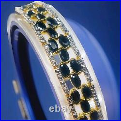 22.66 Ct Natural Sapphire 7 Inch Tennis Bracelet