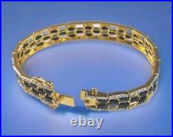 22.66 Ct Natural Sapphire 7 Inch Tennis Bracelet