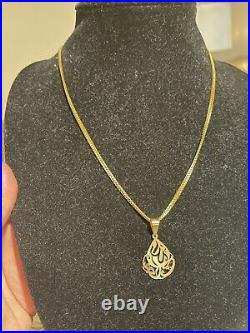 22K (Hallmark 916) PURE SOLID GOLD NECKLACE SET CHAIN AND PENDANT