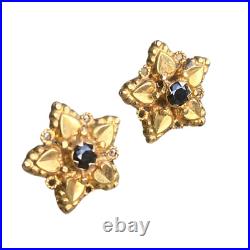 22K Pure Gold Earing Women Jewelry Flower Design Set Customized 2.80 Gram