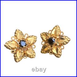 22K Pure Gold Earing Women Jewelry Flower Design Set Customized 2.80 Gram