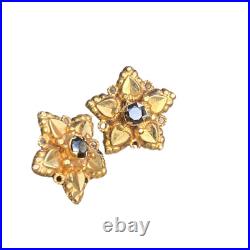 22K Pure Gold Earing Women Jewelry Flower Design Set Customized 2.80 Gram