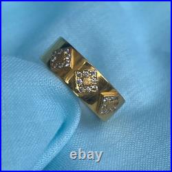 22K Pure Gold Ring Women Jewelry Design Set Customized Sizes 4.15 Gram